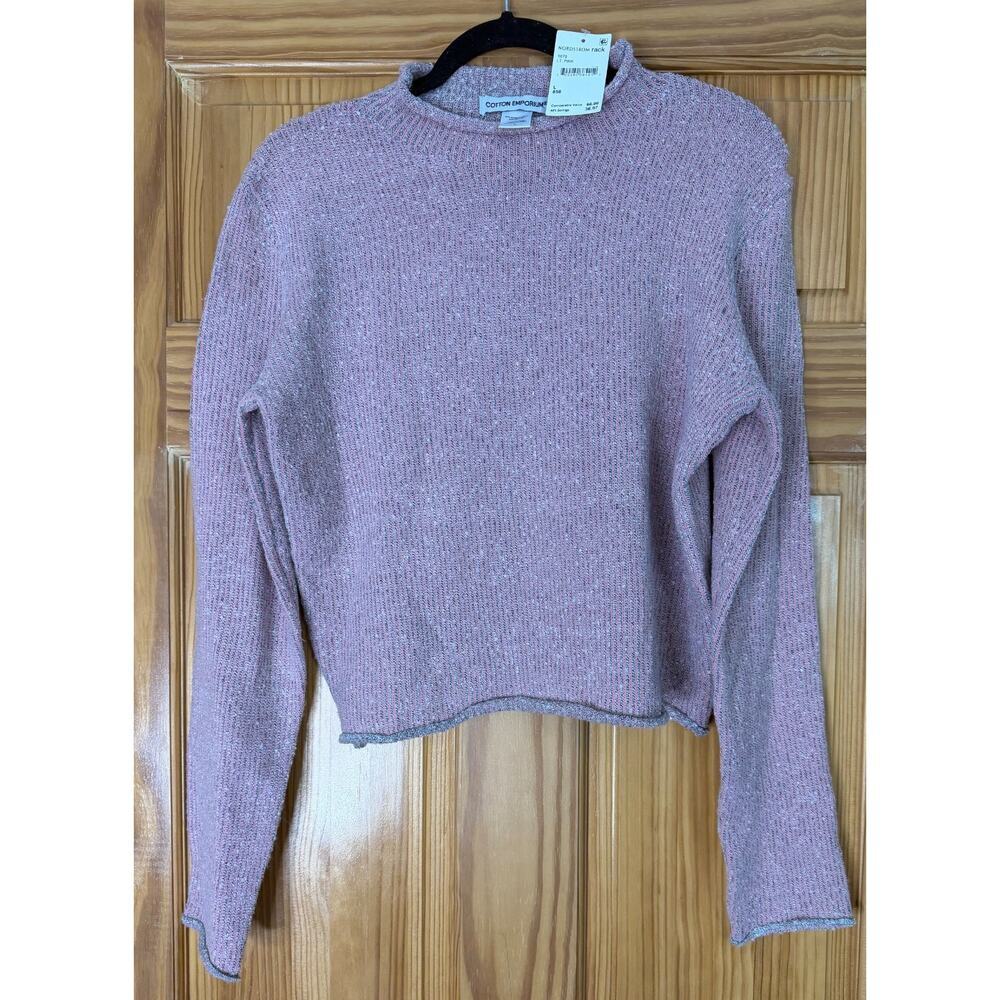 Cotton Emporium Pink Grey Sweater NWT Size‎ LG Nordstrom
